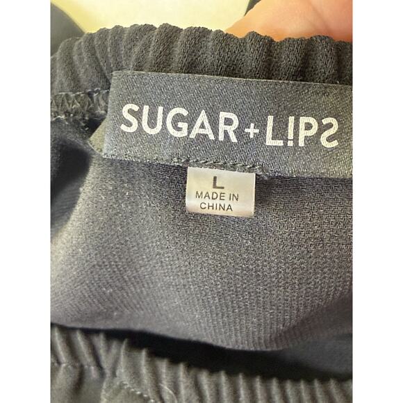 SUGARLIPS Dress Women’s Sz L Santa Ana Off The Shoulder Maxi Dress Black - Picture 4 of 8